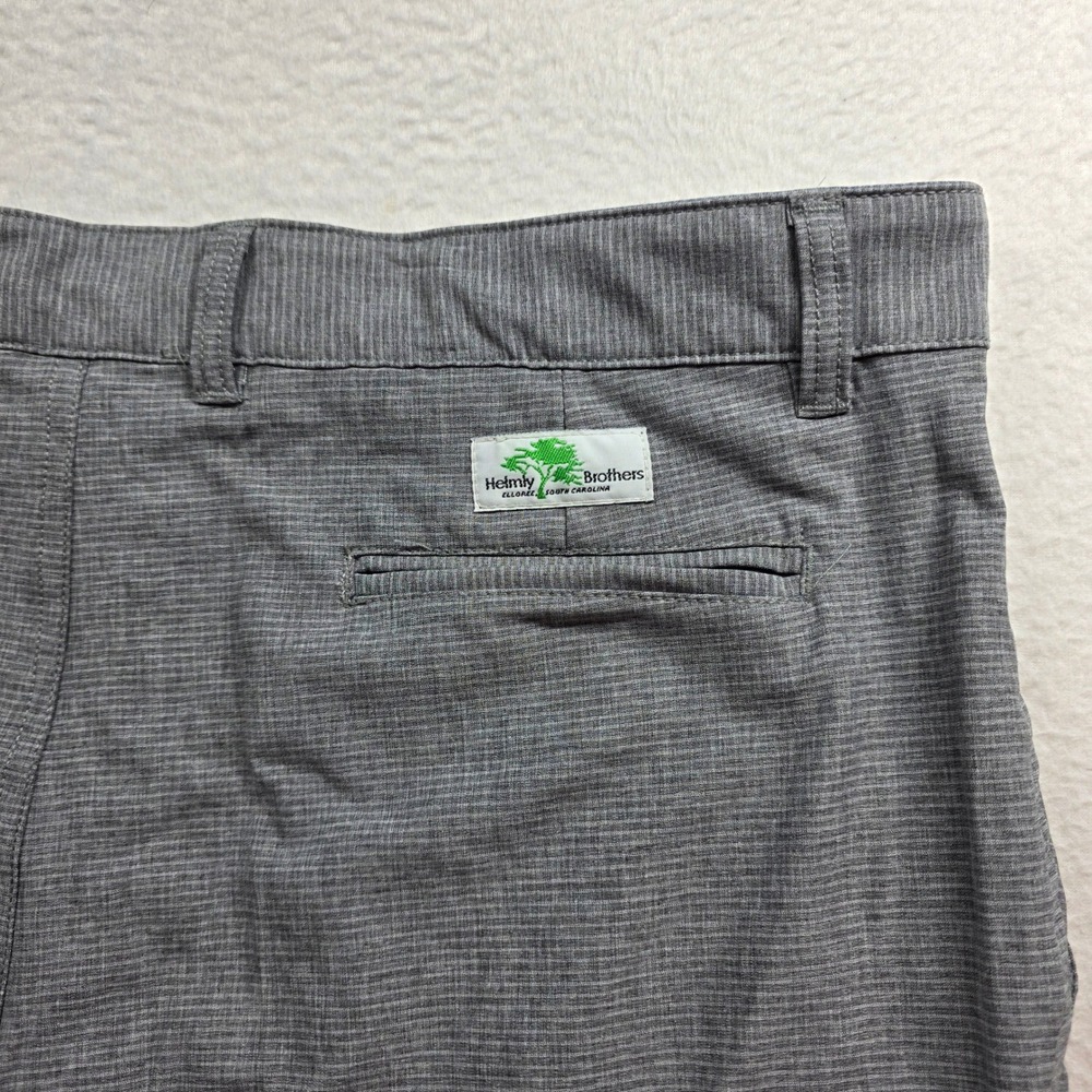Vintage 1946 Golf Shorts Mens 38 Grey Performance Stretch Micro Stripe New - Picture 10 of 12
